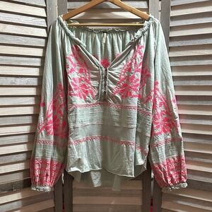 Embroiled balloon long sleeve free people